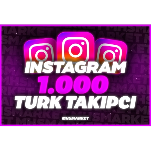  Instagram 30 Gün Garantili 1000 Türk Gerçek Takipçi